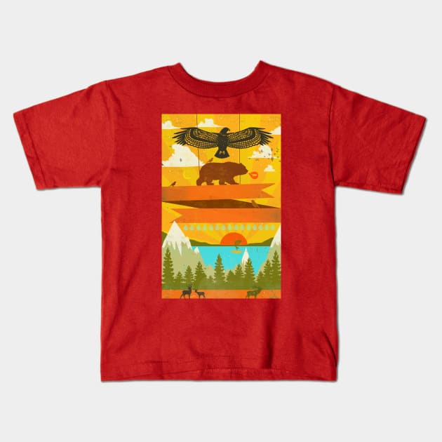 NATURE RULES Kids T-Shirt by Showdeer